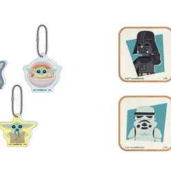 アクリルキーホルダー(ランダム5種)税込825円、ウッドマグネット(ランダム4種)税込880円(C)& TM Lucasfilm Ltd.