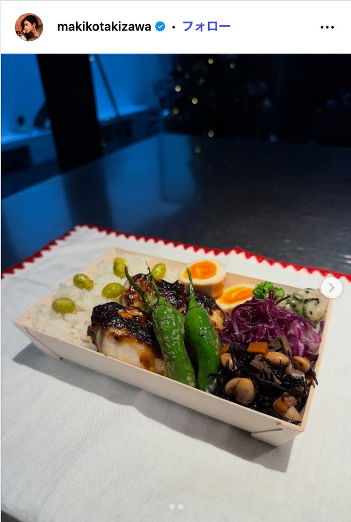 滝沢眞規子Instagramより