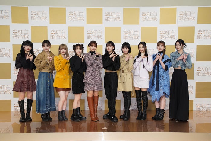 ME:I/RINON(村上璃杏)、COCORO(加藤心)、AYANE(高見文寧)、KEIKO(清水恵子)、RAN(石井蘭)、MOMONA(笠原桃奈)、SHIZUKU(飯田栞月)、MIU(櫻井美羽)、SUZU(山本すず)、KOKONA(佐々木心菜)※TSUZUMI(海老原鼓)欠席(提供写真)