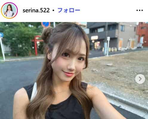 「今日好き」参加JK、モノトーンコーデで美脚&ウエスト披露「大人っぽい」「美しすぎて2度見」と反響