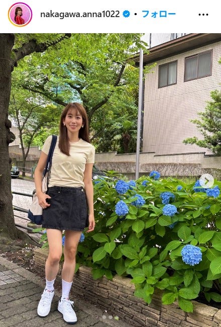 中川安奈アナInstagramより