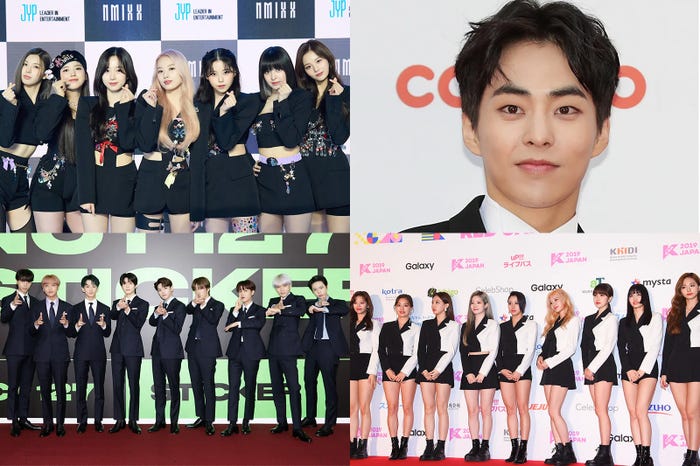 (上段) NMIXX(写真提供:JYPエンターテインメント)、シウミン/Photo by Getty Images(下段)NCT 127 (提供写真)、TWICE(C)モデルプレス
