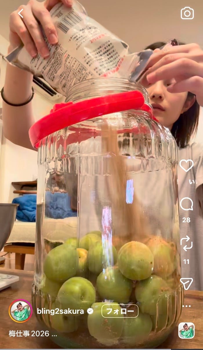 井上咲楽Instagramストーリーズより