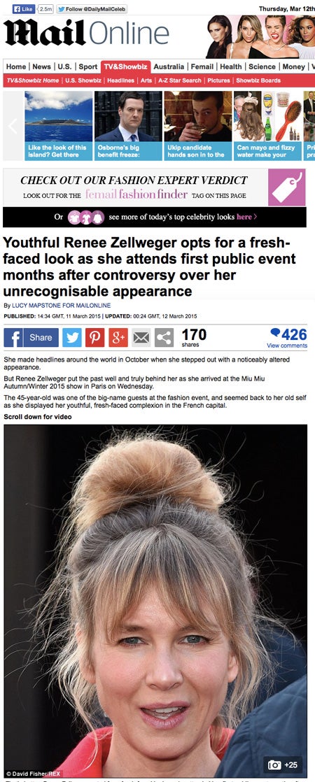 以前のレネーに。Mail Online