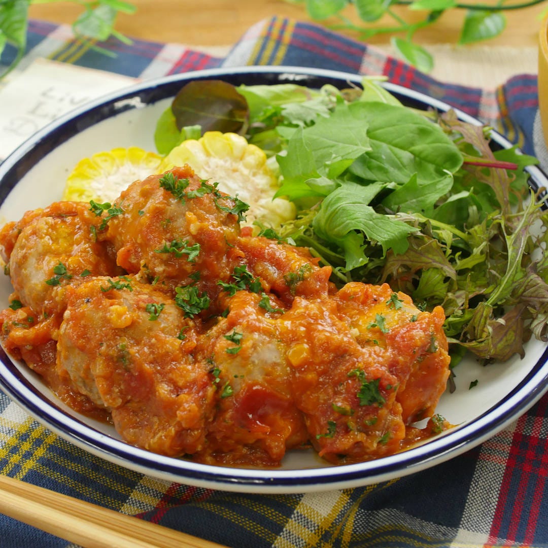 冷めてもおいしい!ミートボールのトマト煮【作り置き】