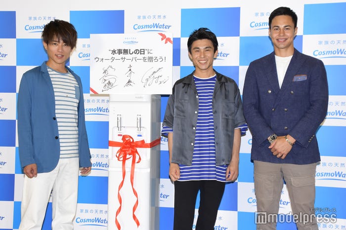(左から)杉浦太陽、中尾明慶、ユージ(C)モデルプレス