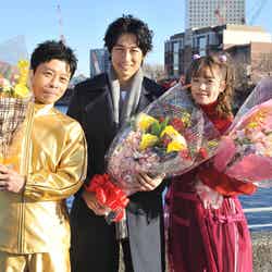 （左から）三宅弘城、ディーン・フジオカ、島崎遥香 （C）日本テレビ