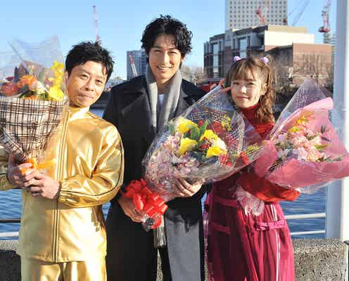 ディーン・フジオカ、島崎遥香&三宅弘城とクランクアップ 撮影を振り返る<今からあなたを脅迫します>
