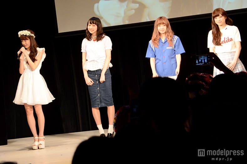 (左から)めいめろ、岡田恋奈、加藤愛永、飯泉吏南