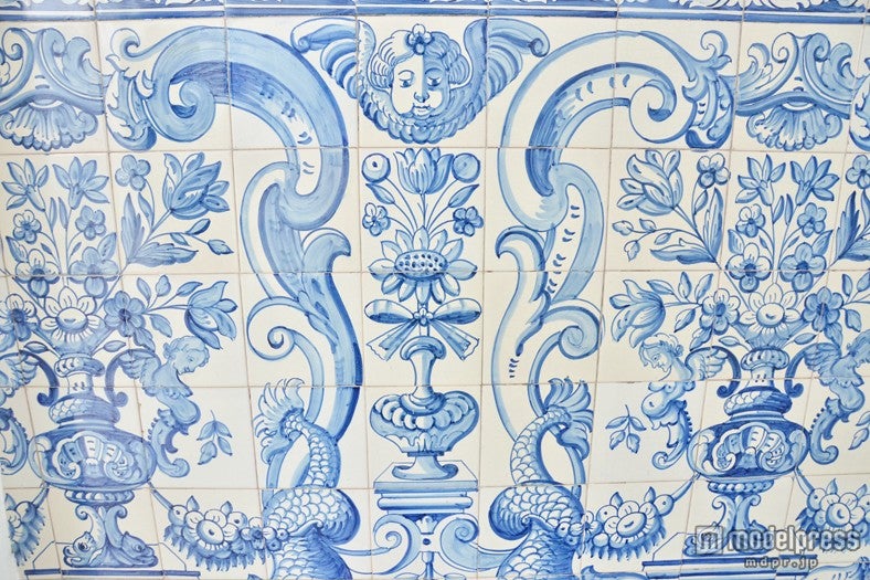 アズレージョ(ポルトガルタイル)の装飾がとても綺麗