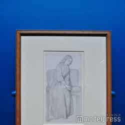 ダンテ・ゲイブリエル・ロセッティ《エリザベス・シダル―〈ダンテが見たラケルとレアの幻影〉のための習作》1855年頃、鉛筆 バーミンガム美術館（C）モデルプレス