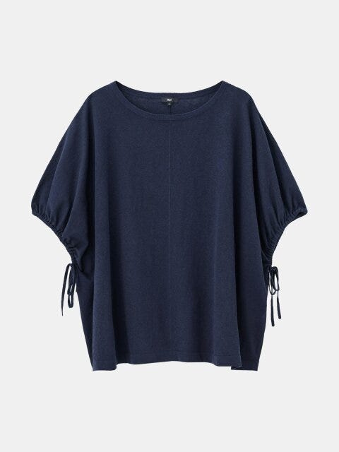 PLST リネンブレンドドロストセーター PLSTのリネンブレンドドロストセーター