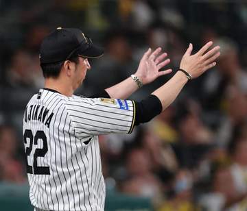 阪神・藤川監督 七回にリクエスト成功 佐藤輝の二盗がアウト→セーフに覆る 甲子園大歓声