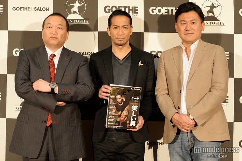 （左から）見城徹氏、HIRO、三木谷浩史氏