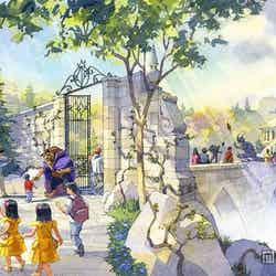 東京ディズニーランド、ファンタジーランド「美女と野獣」をテーマとしたエリア（C）Disney