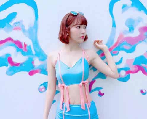 HKT48宮脇咲良、まるで海外?フォトジェニックな国内プールでの水着ショットの数々に「だいぶ天使」の声