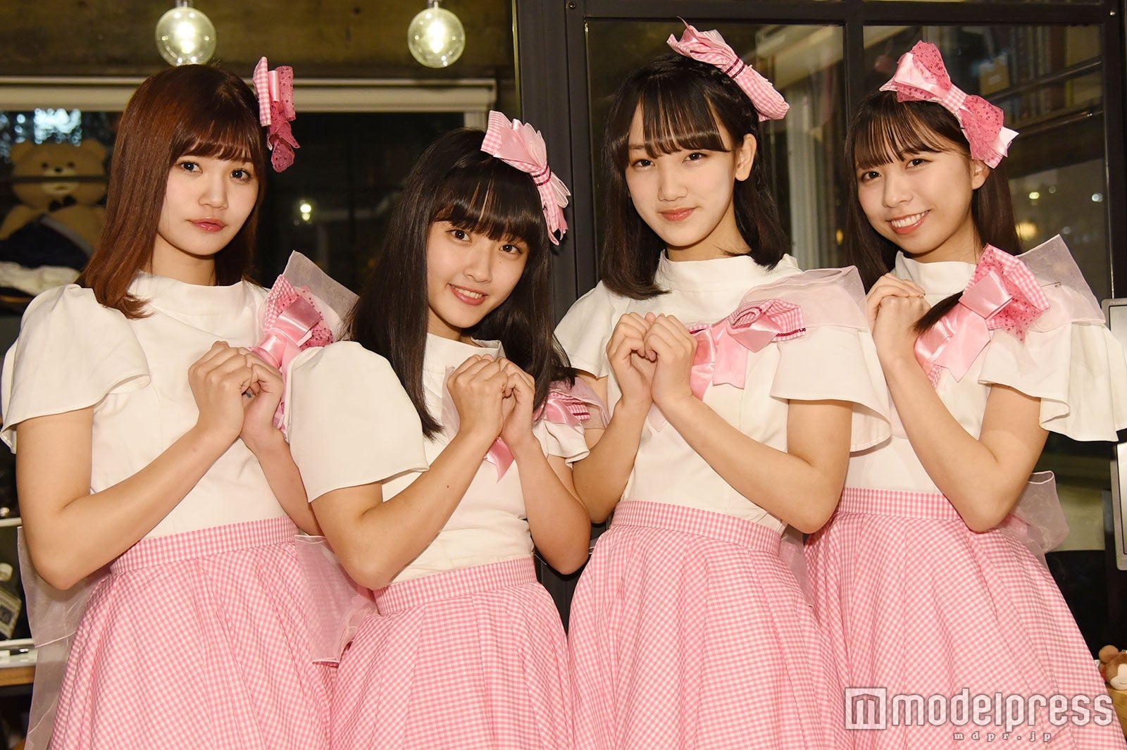 東京CuteCute（左から）桜井りおな、金本笑瑠、春日佳奈子、永井ゆうひ （C）モデルプレス