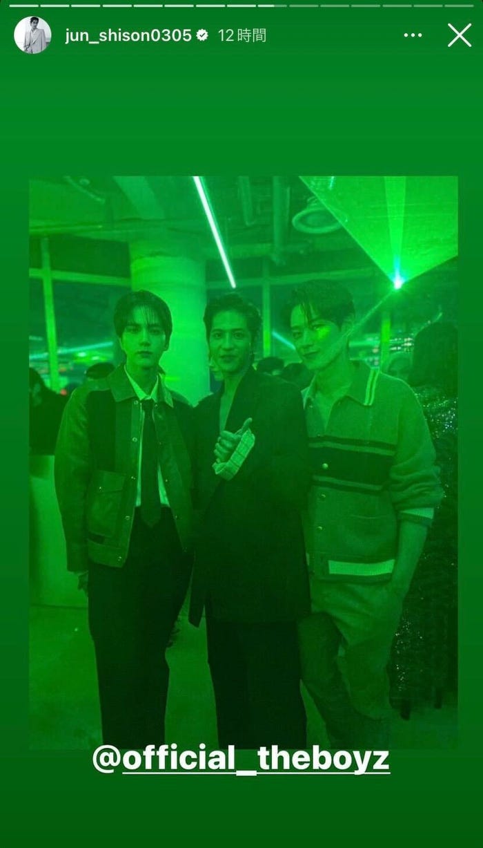 ヨンフン、志尊淳、ジュヨン/志尊淳Instagramストーリーズより