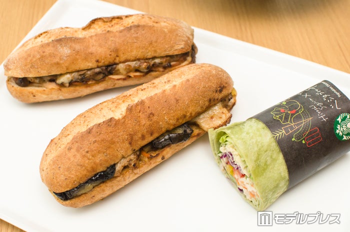 石窯フィローネ「スモークチキンきのこ」「ローストポーク」、サラダラップ「ベジタブルチキン」（C）ビューティーガール