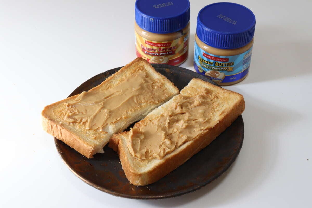 ダイソー ピーナッツバター ダイソーのピーナッツバターの粒感の違い