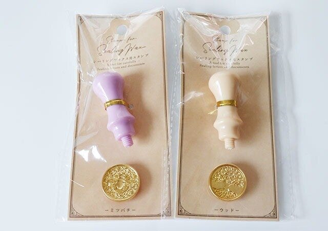 100円ショップ　100均　100円　百円　百円ショップ　便利　優秀　使える　おすすめ　オススメ　レビュー　人気　セリア　seria　シーリングワックス　押し型　ミツバチ　ウッド