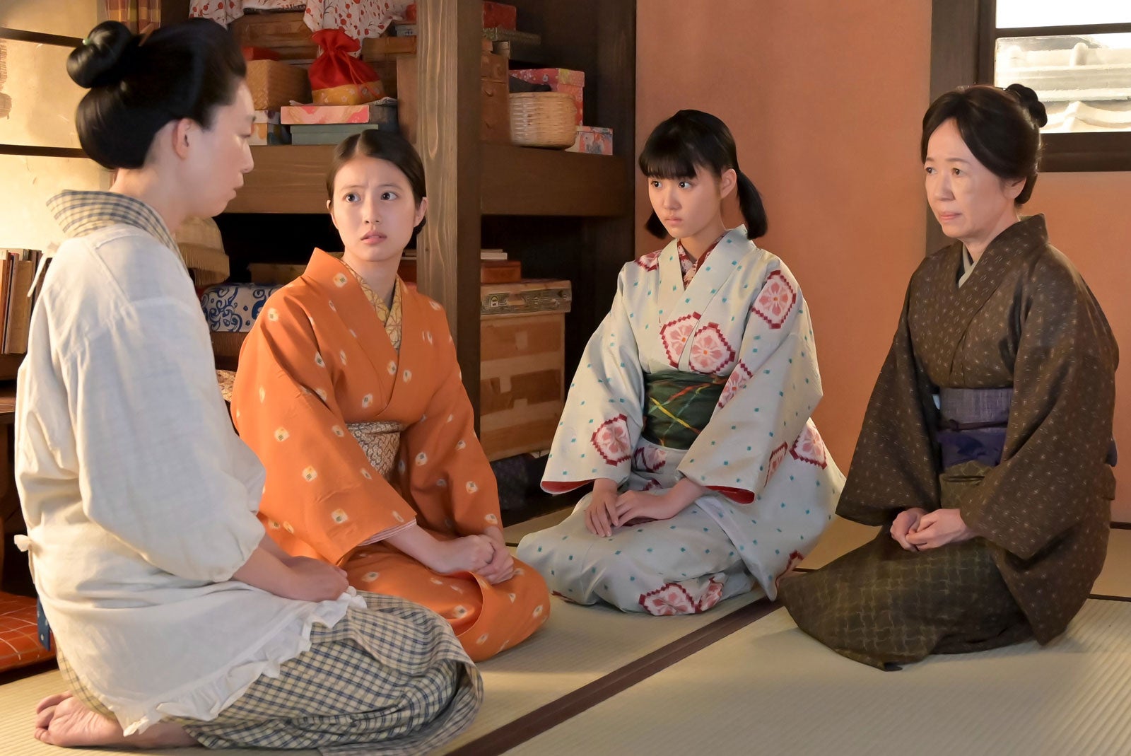 江口のりこ、今田美桜、原菜乃華、浅田美代子「あんぱん」第28話（C）NHK