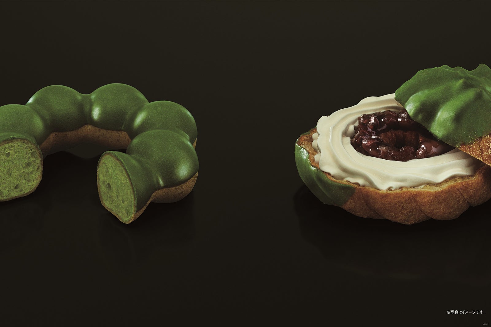 “宇治一番摘み茶”をドーナツに使用／画像提供：ダスキン