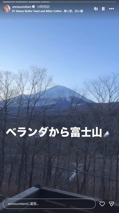 住谷杏奈Instagramストーリーズより