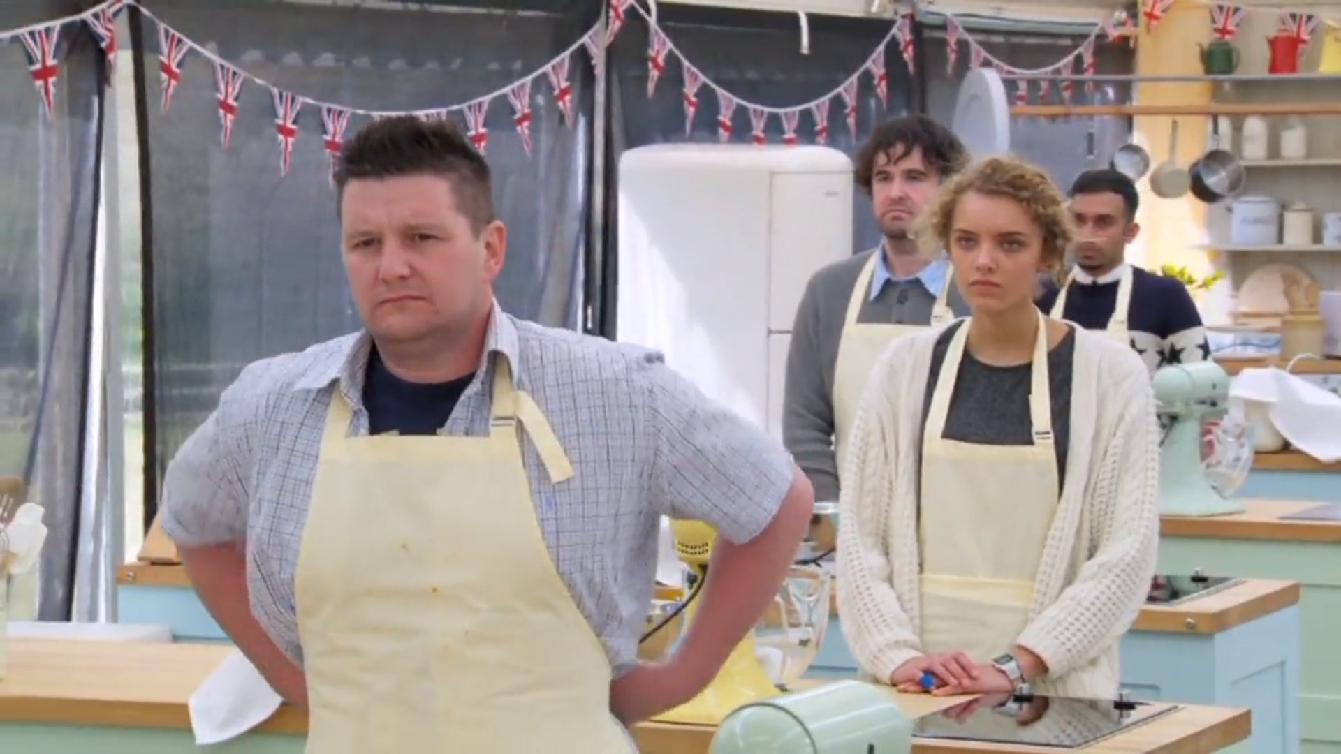 1話目に脱落してしまうベイカーは誰？（「ブリティッシュ ベイクオフ」1話目キャプションより）