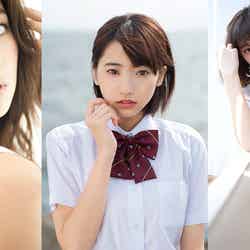 「関西コレクション2016A／W」に出演することが発表された（左から）朝比奈彩、武田玲奈、江野沢愛美