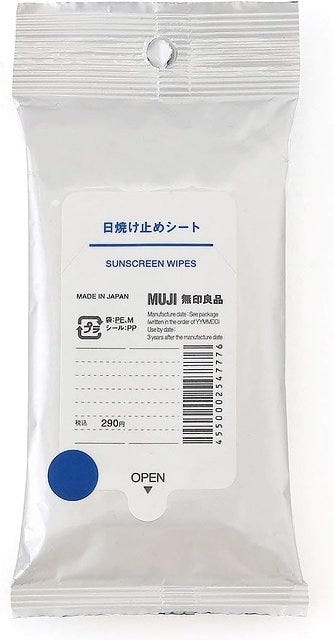 無印良品の日焼け止めシート
