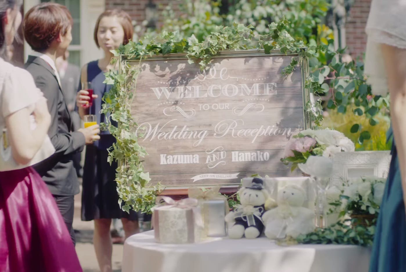 ゲストをお出迎えするウエルカムブースはDIYでフォトジェニックに