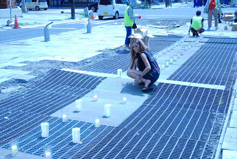 Lie／釜石キャンドルナイトの様子