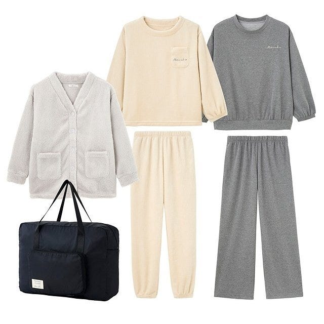 しまむらのルームウェアハッピーバッグ4点セット（MUMU＆Co.）