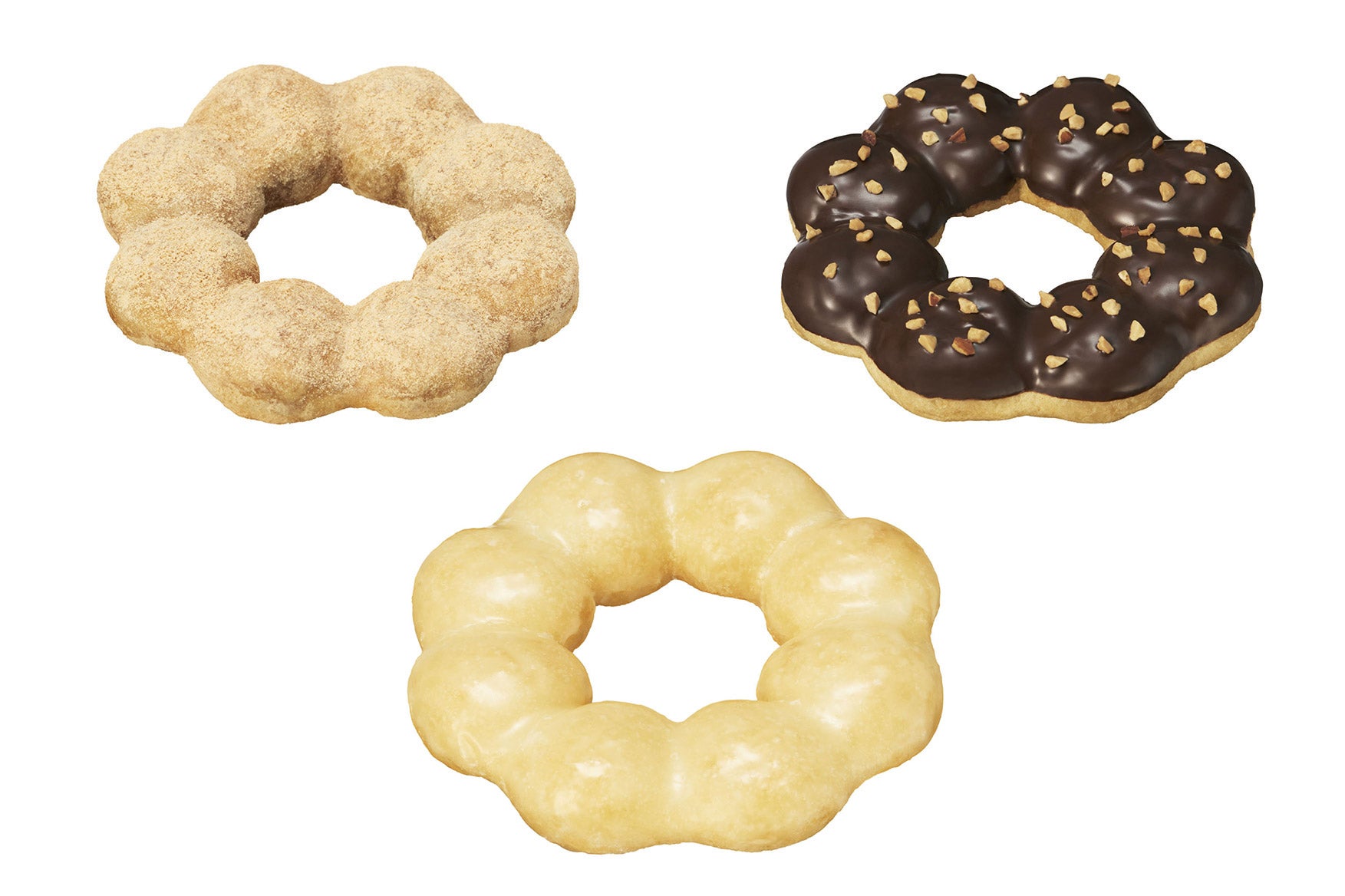 ミスド、史上最ものびる新ポン・デ・リングが3種登場（画像提供：株式会社ダスキン）