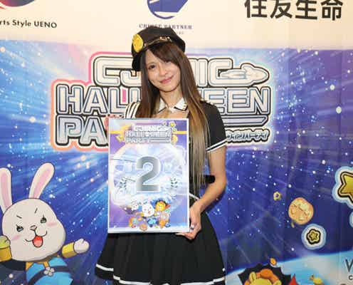 にんぴがクールビューティーなポリス姿で登場!『Cosmic Halloween Party』2位に輝いた感想を語る!