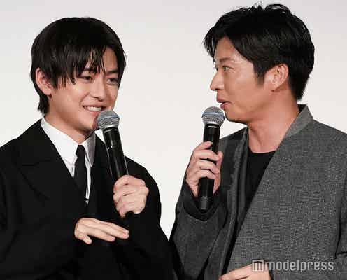 田中圭、舞台挨拶でいきなりネタバレ 高橋文哉「まだです」【あの人が消えた】