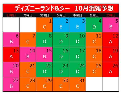 ディズニーランド&シー「10月の混雑予想」