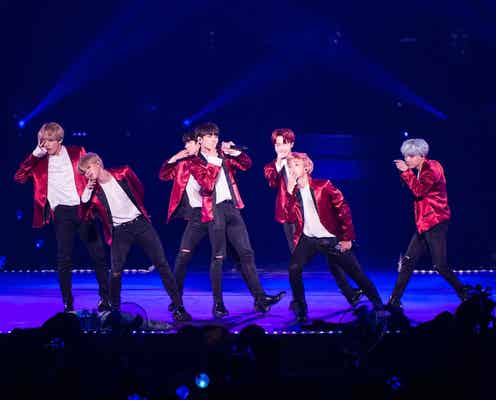 防弾少年団、夢だった日本初ドーム公演に8万人集結 発表に歓声