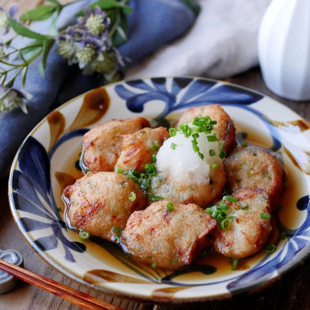 かりもち。揚げ出し大根山芋もち