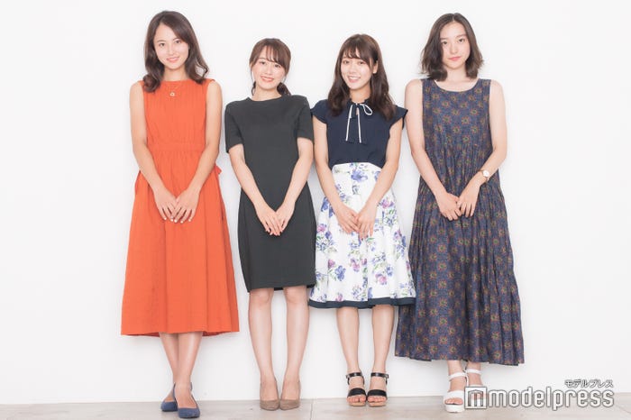 (左から)長谷川慧、奥平真衣、小滝日菜乃、西辻未侑(C)モデルプレス