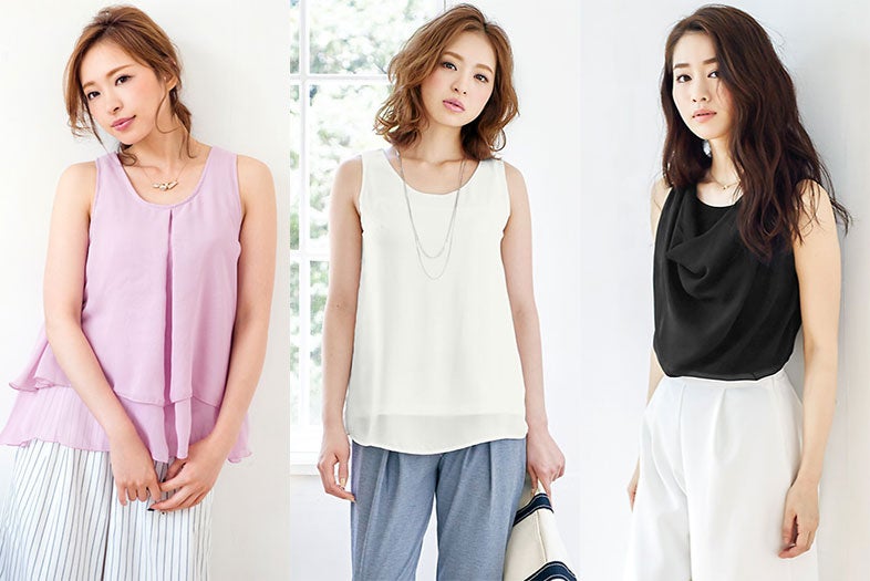 着回し力＆こなれて見える！「シフォンノースリ」はプチプラで集めたい