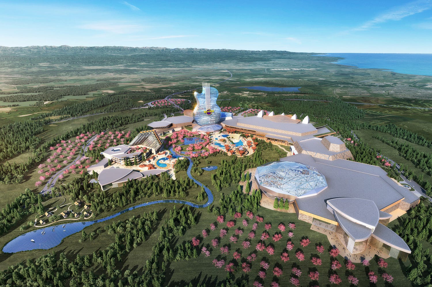 ハードロック、北海道苫小牧への統合型リゾート構想イメージを初公開