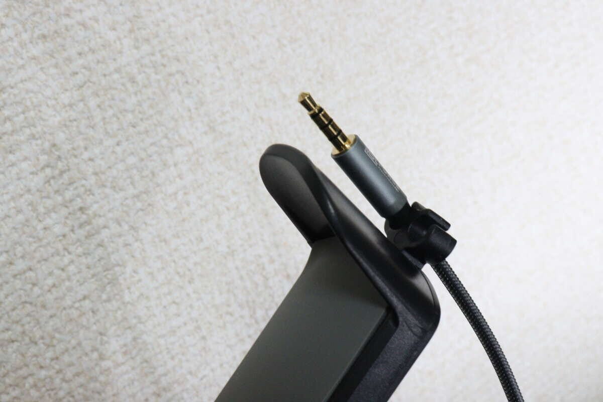 机下収納ヘッドホンホルダーブラック　ケーブルフック