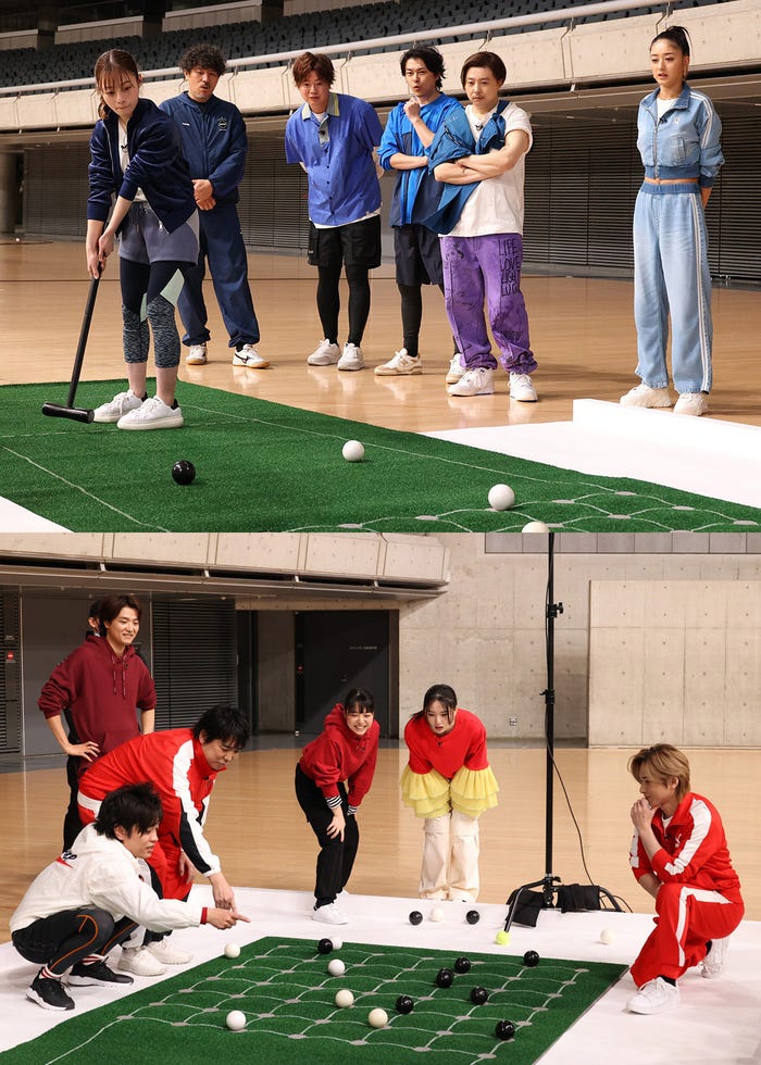 (上段左から)橋本環奈、常田真太郎、シュウペイ、勝地涼、堂本剛、池田美優(下段から)松陰寺太勇、大橋卓弥、井上芳雄、上白石萌音、桜井日奈子、堂本光一(C)フジテレビ