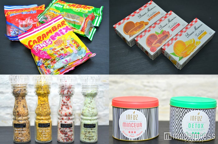 上段左から:ばらまきにオススメ!キャラメルのような食感のCARAMBARや、フランスの国民的タルト菓子BONNEMAMAN/下段左から:スパイス岩塩やキッチンにあるとかわいい缶入り紅茶(C)モデルプレス