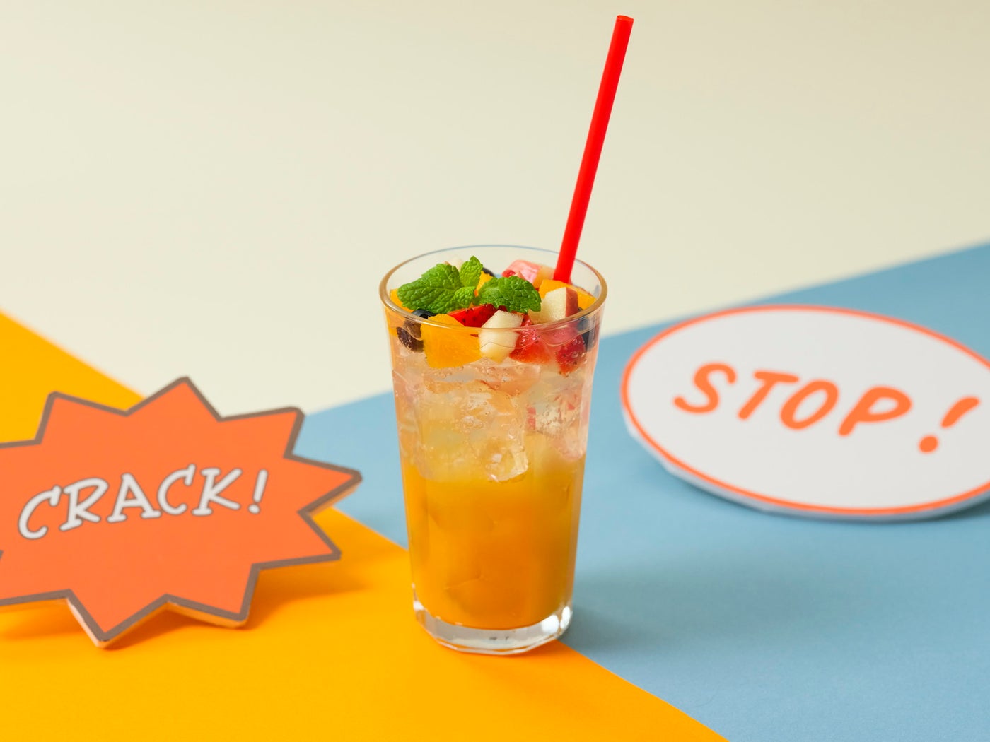 【チップとデール&ドナルド】フルーツin オレンジスカッシュ税込990円(C)Disney