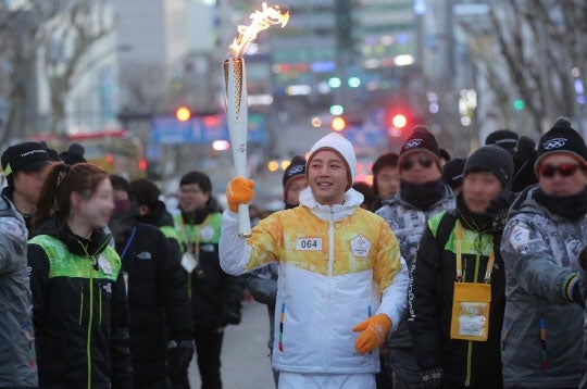 チャン･グンソク、平昌五輪“聖火リレー”で有終の美