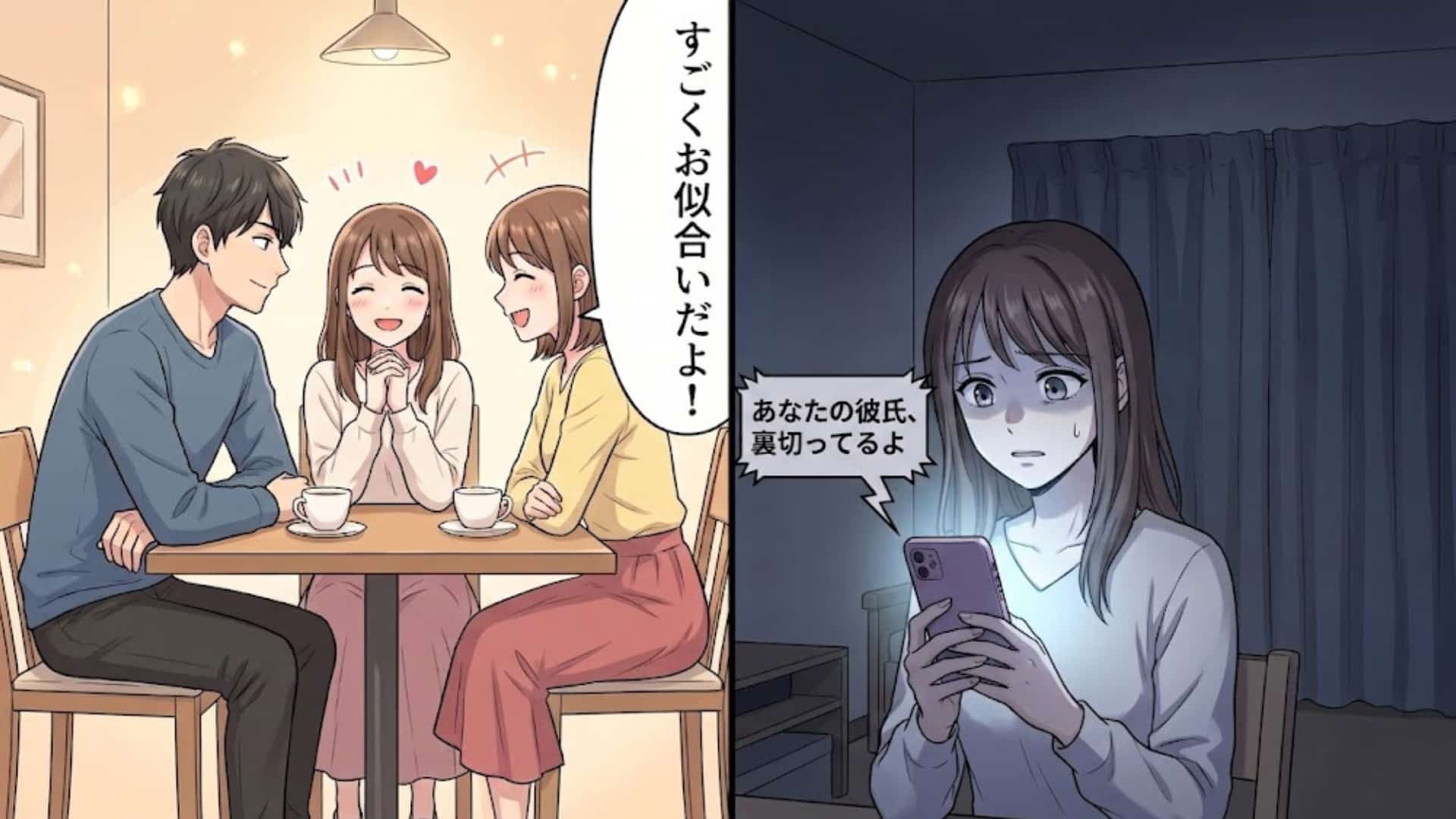 【恐怖体験】「彼女があなたの悪口を言っていたよ」彼氏の様子がおかしいと思い、親友に相談。その結果、誰も予想できなかった背筋が凍るような結末に...！？
