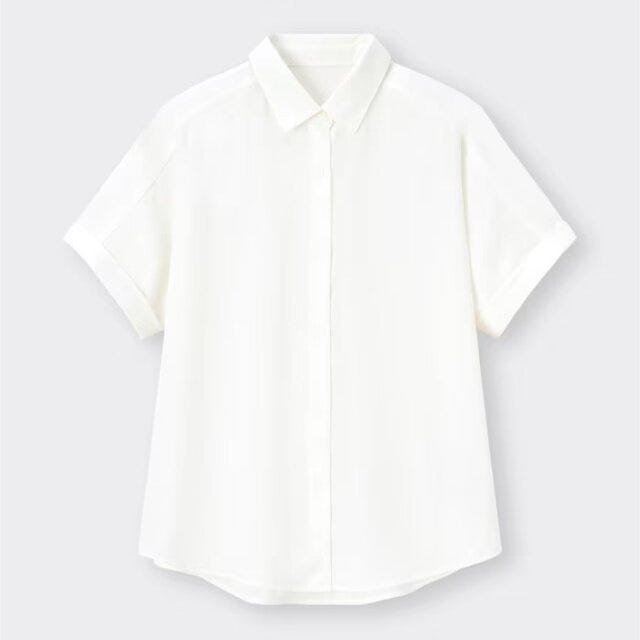 GU　シャツ　トップス　ドレープシャツ